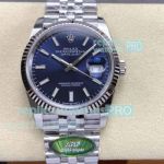 Swiss Clone Rolex Datejust 36mm Stainless Steel Blue Dial ARF Cal.3235 Jubilee Watch 